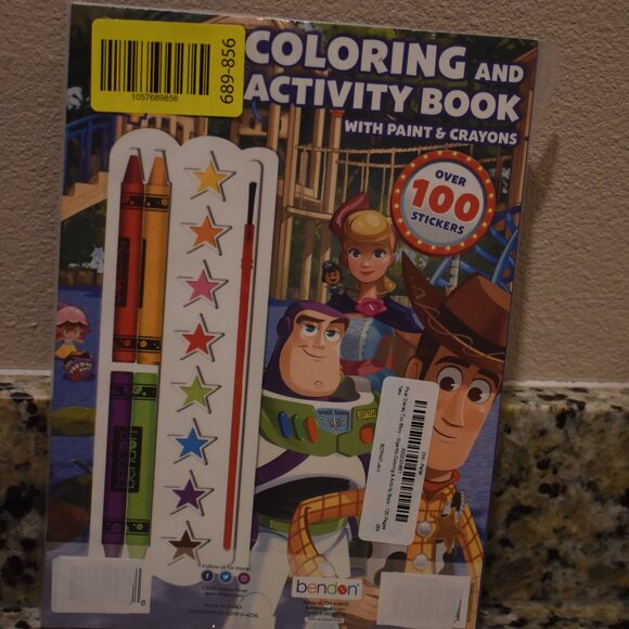 Disney Toy Story 4 Official Coloring Book with Paints and Crayons, Multicolor - Picture 2 of 3